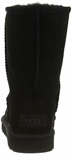 Black UGG boot rear view