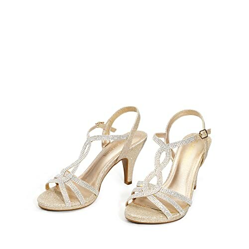 Elegant silver strappy high-heeled sandals