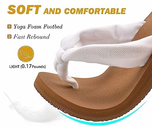 Soft and comfortable sandal with yoga foam footbed and fast rebound.