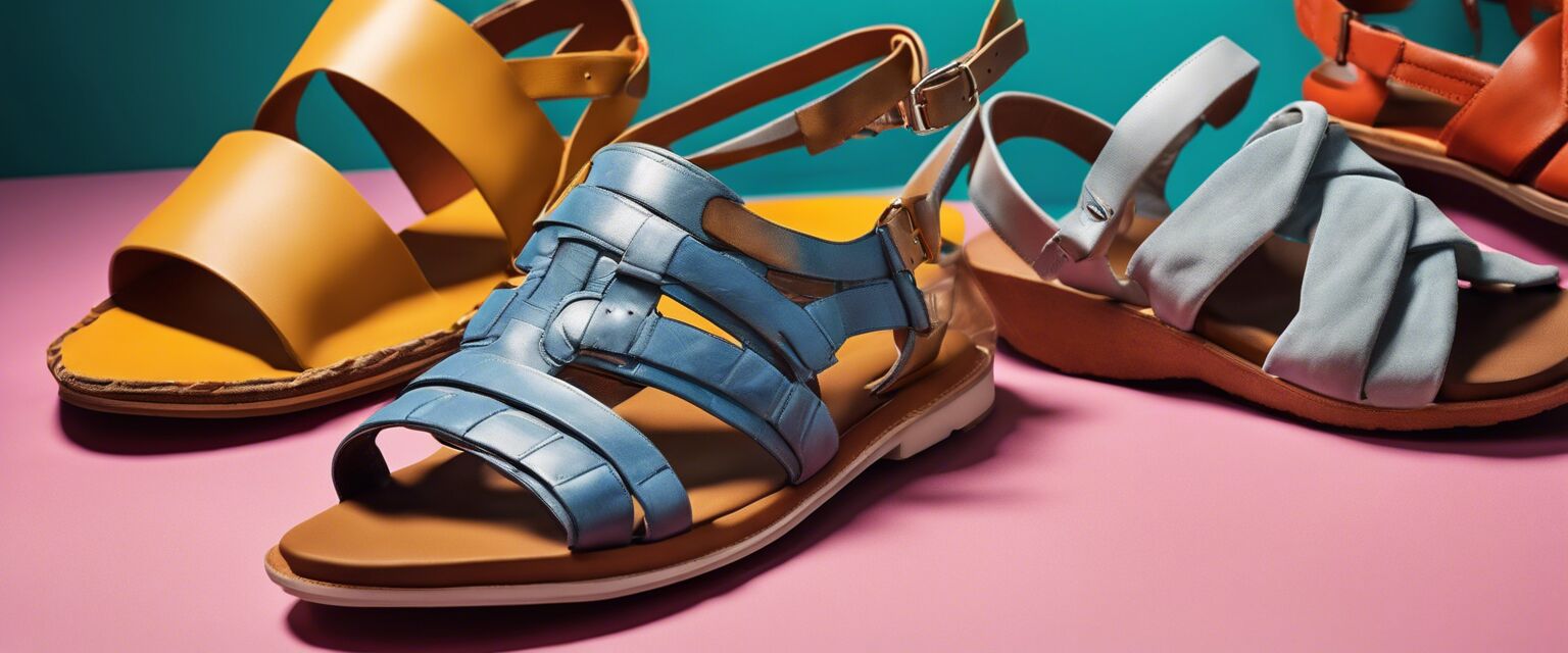 A variety of stylish summer sandals for women