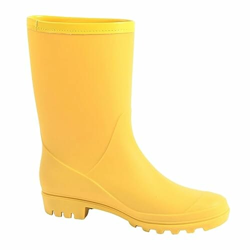 Yellow rubber boot